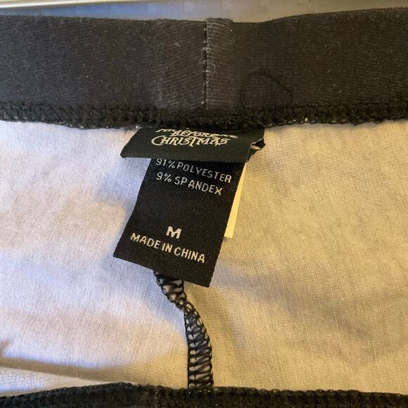 Disney Women Leggings size M Black Tim Burton’s The Nightmare Before Christmas - Picture 10 of 11